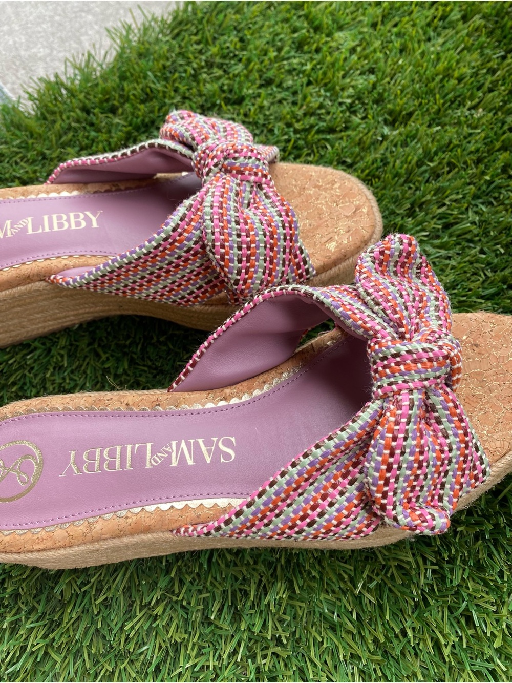Bow Knot jute platform espadrille sandals size 9 - Picture 5 of 8
